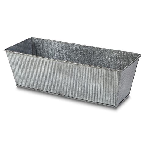 large blue rectangular planter box metal diy|large rectangular galvanized metal planters.